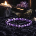 Natural Gradient Dream Purple Crystal Bead Bracelet
