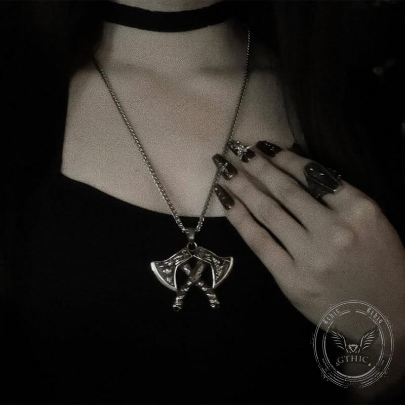 Nordic Axe Viking Pendant in Stainless Steel