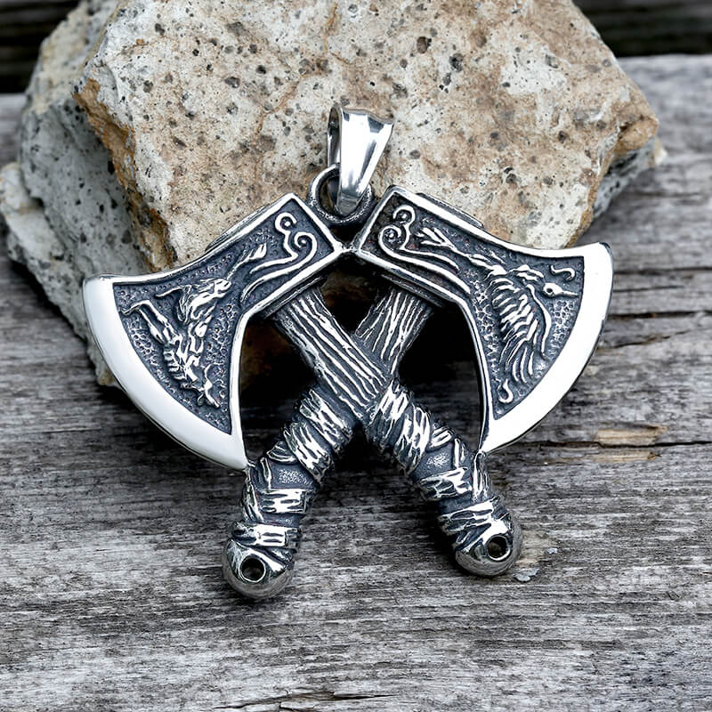 Nordic Axe Viking Pendant in Stainless Steel