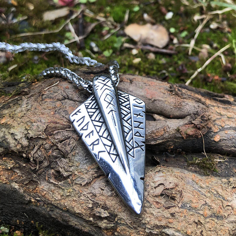 Nordic Spear Of Odin Viking Pendant in Stainless Steel