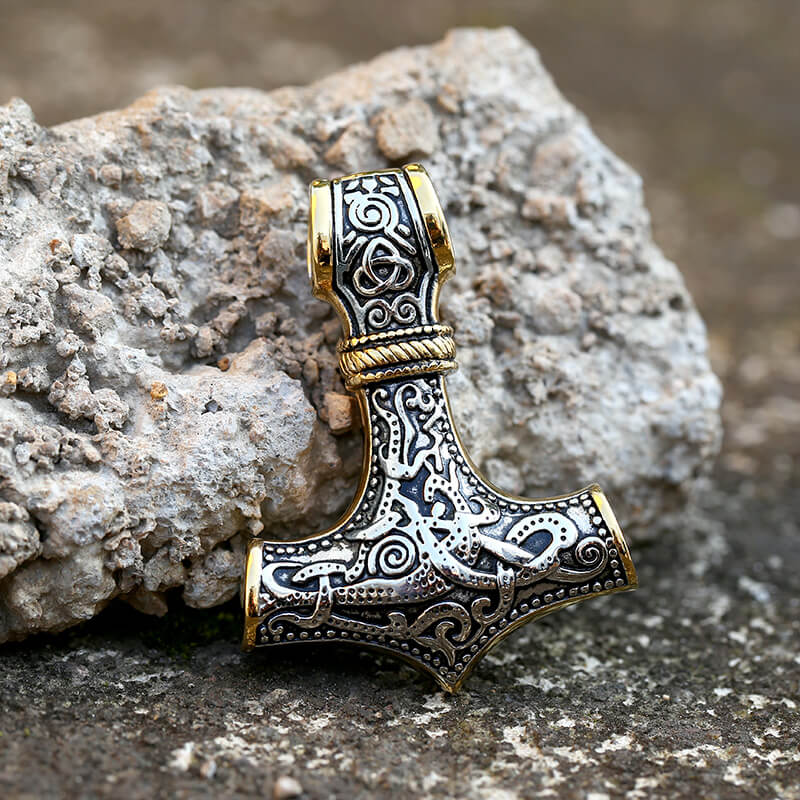 Nordic Thor’s Hammer Pendant in Stainless Steel