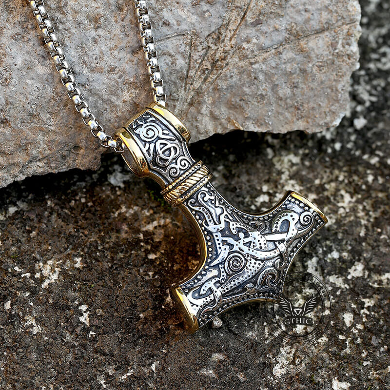 Nordic Thor’s Hammer Pendant in Stainless Steel
