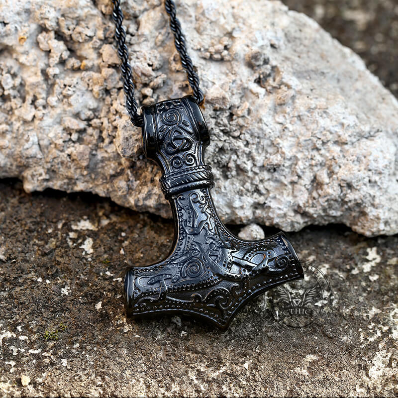Nordic Thor’s Hammer Pendant in Stainless Steel