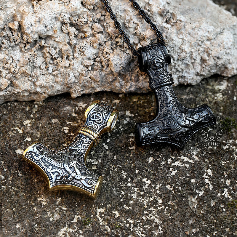 Nordic Thor’s Hammer Pendant in Stainless Steel