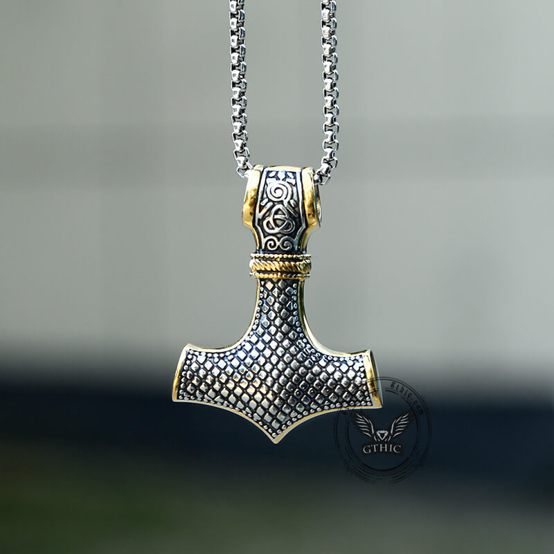 Nordic Thor’s Hammer Pendant in Stainless Steel