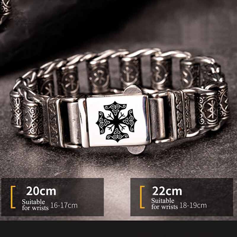Nordic Viking Rune Bracelet in Stainless Steel
