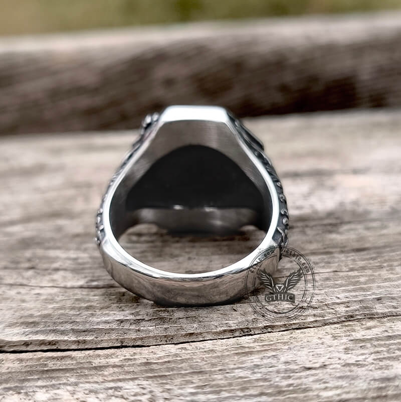 Norse Flying Eagle Viking Ring in Stainless Steel
