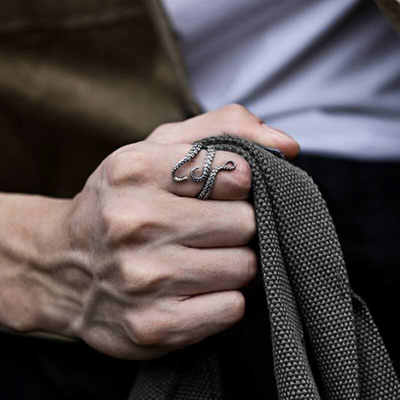 Octopus Arms Ring in Stainless Steel