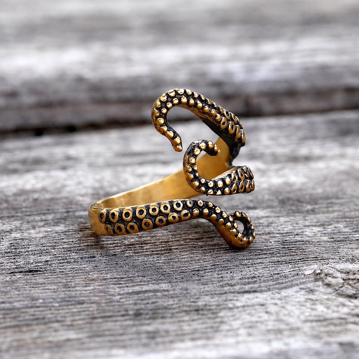 Octopus Arms Ring in Stainless Steel