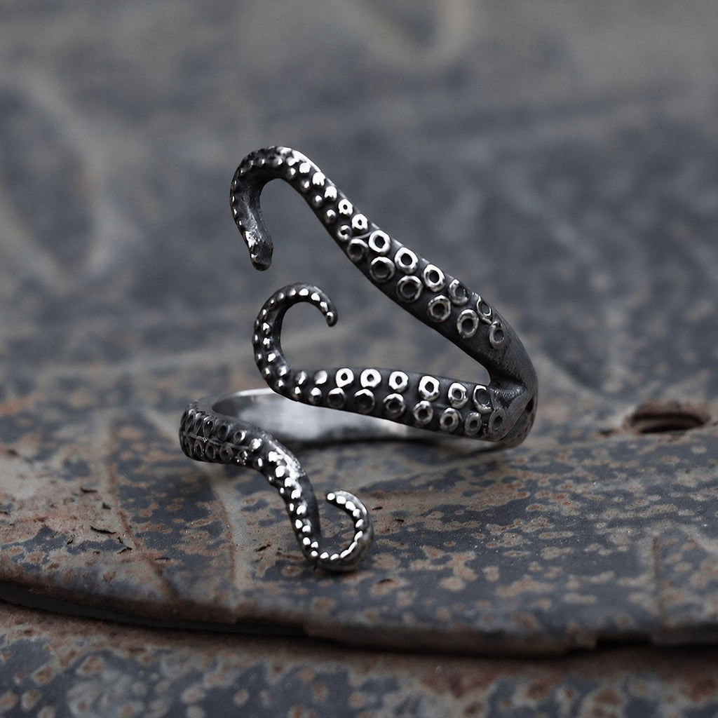 Octopus Arms Ring in Stainless Steel