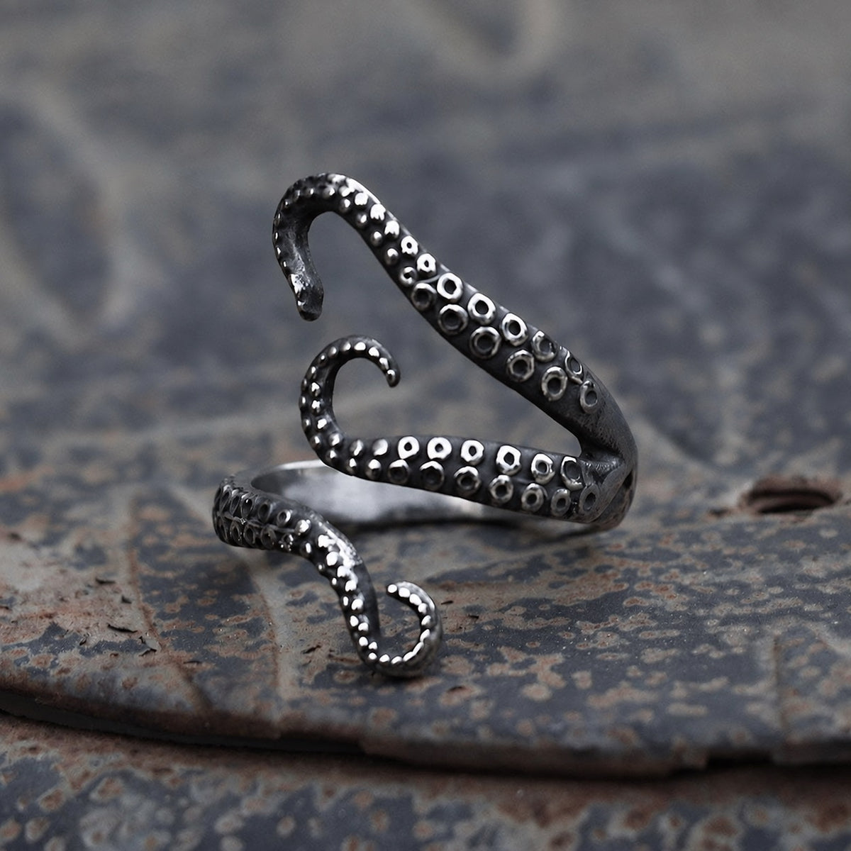 Octopus Arms Ring in Stainless Steel