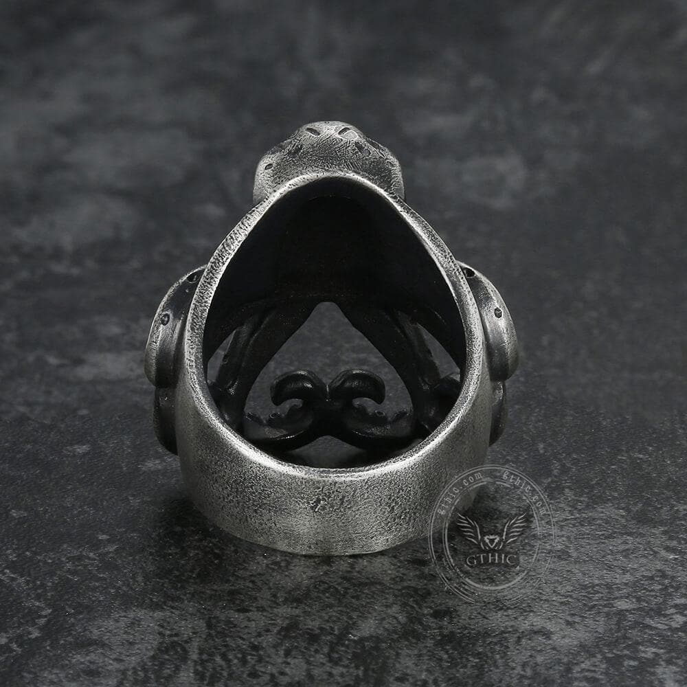 Octopus Skull Sterling Silver Animal Ring