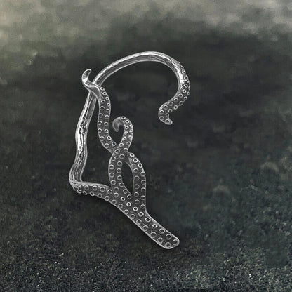 Octopus Tentacles Stainless Steel Ear Cuffs