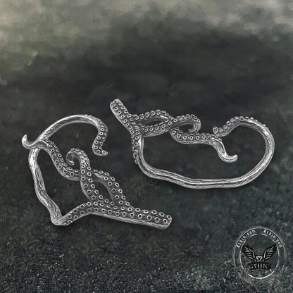 Octopus Tentacles Stainless Steel Ear Cuffs