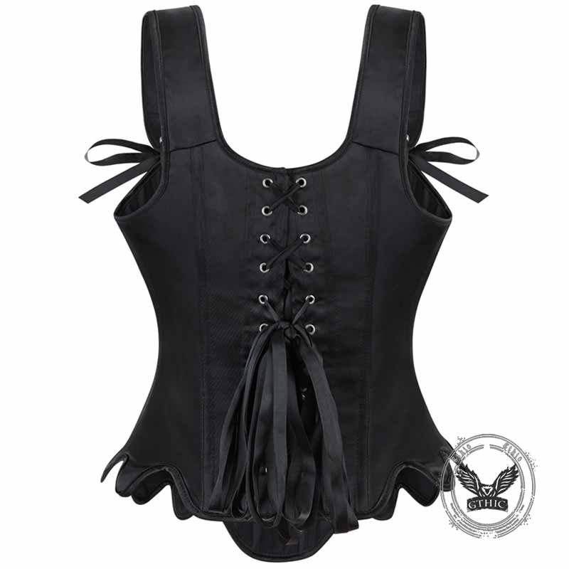 Palace Style Petal Hem Fishbone Suspender Corset