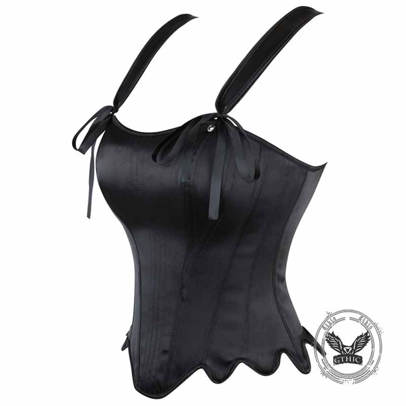 Palace Style Petal Hem Fishbone Suspender Corset