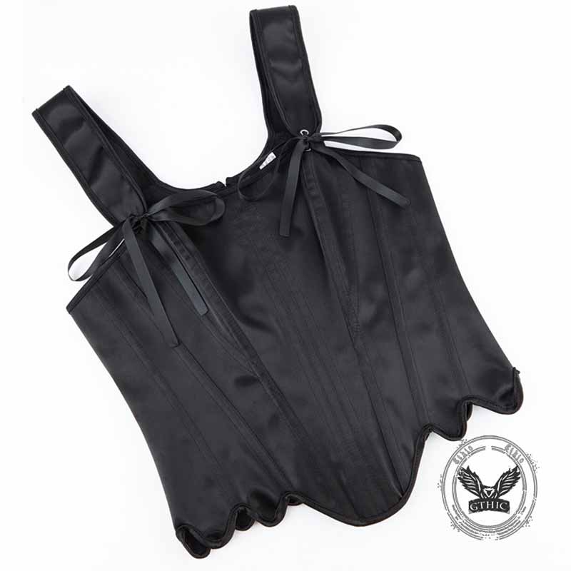 Palace Style Petal Hem Fishbone Suspender Corset