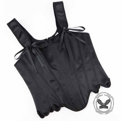 Palace Style Petal Hem Fishbone Suspender Corset