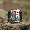 Paladin Shield Ring in Stainless Steel