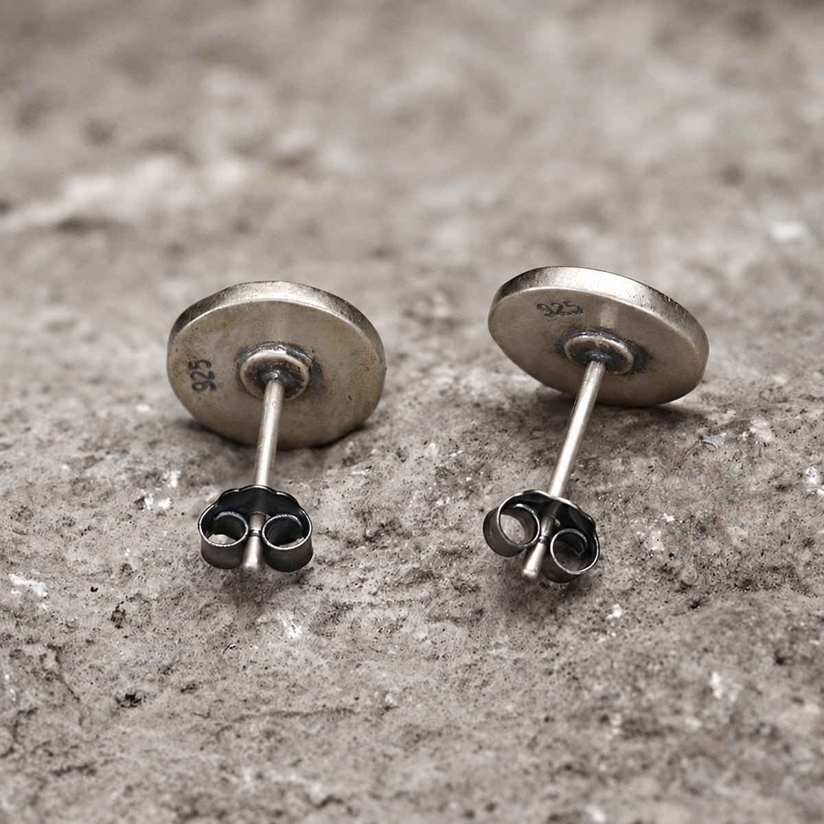 Pentacle Stud Earrings in Sterling Silver