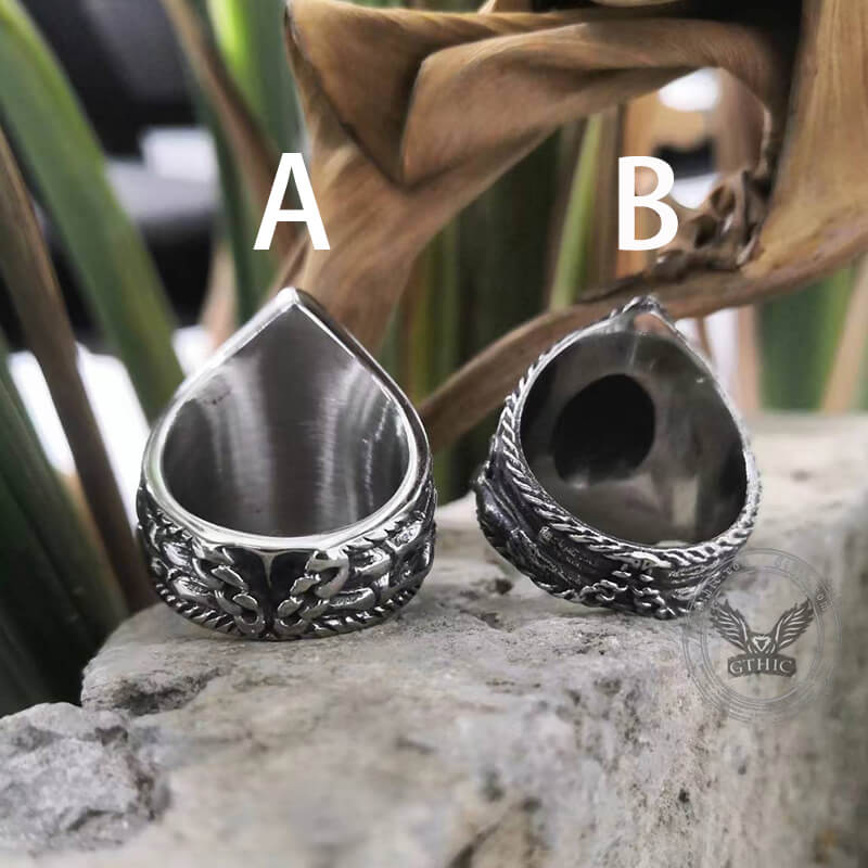 Kraken Octopus Stainless Steel Skull Ring