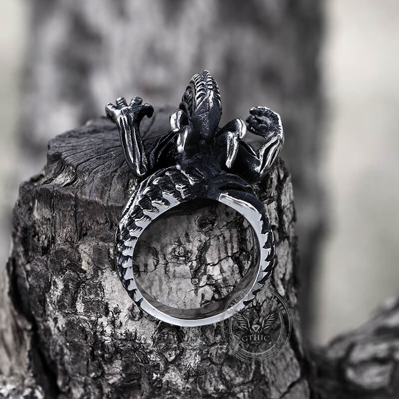 Predator Stainless Steel Skull Ring