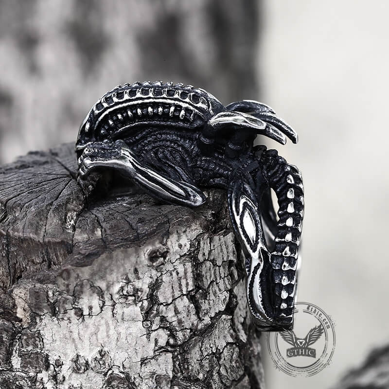 Predator Stainless Steel Skull Ring