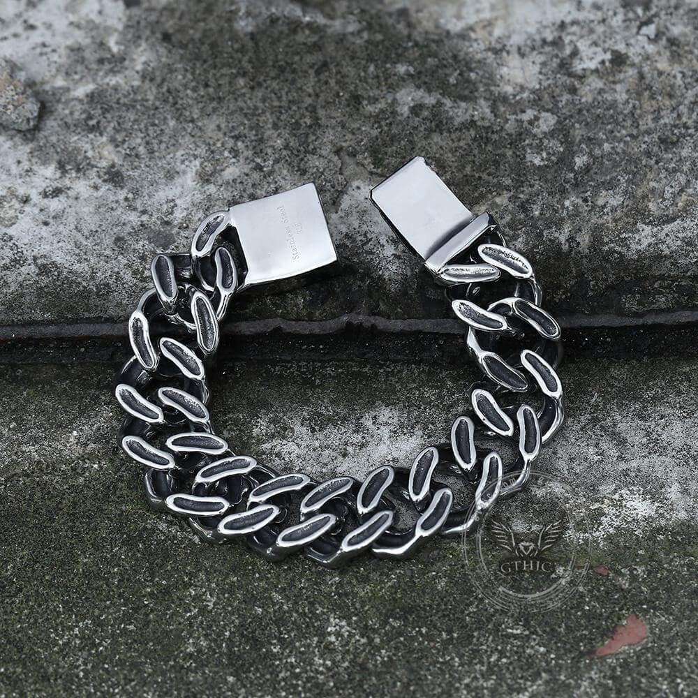 Punk Chain Skull Bracelet in Stainless Steel
