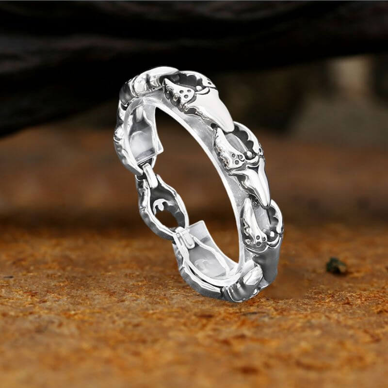 Punk Crab Claw Interlocking Bracelet in Stainless Steel