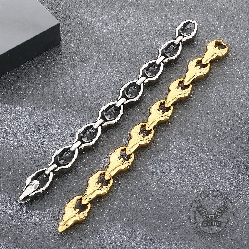 Punk Crab Claw Interlocking Bracelet in Stainless Steel