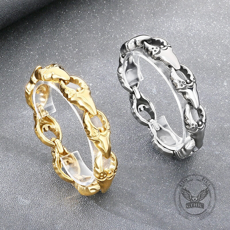 Punk Crab Claw Interlocking Bracelet in Stainless Steel