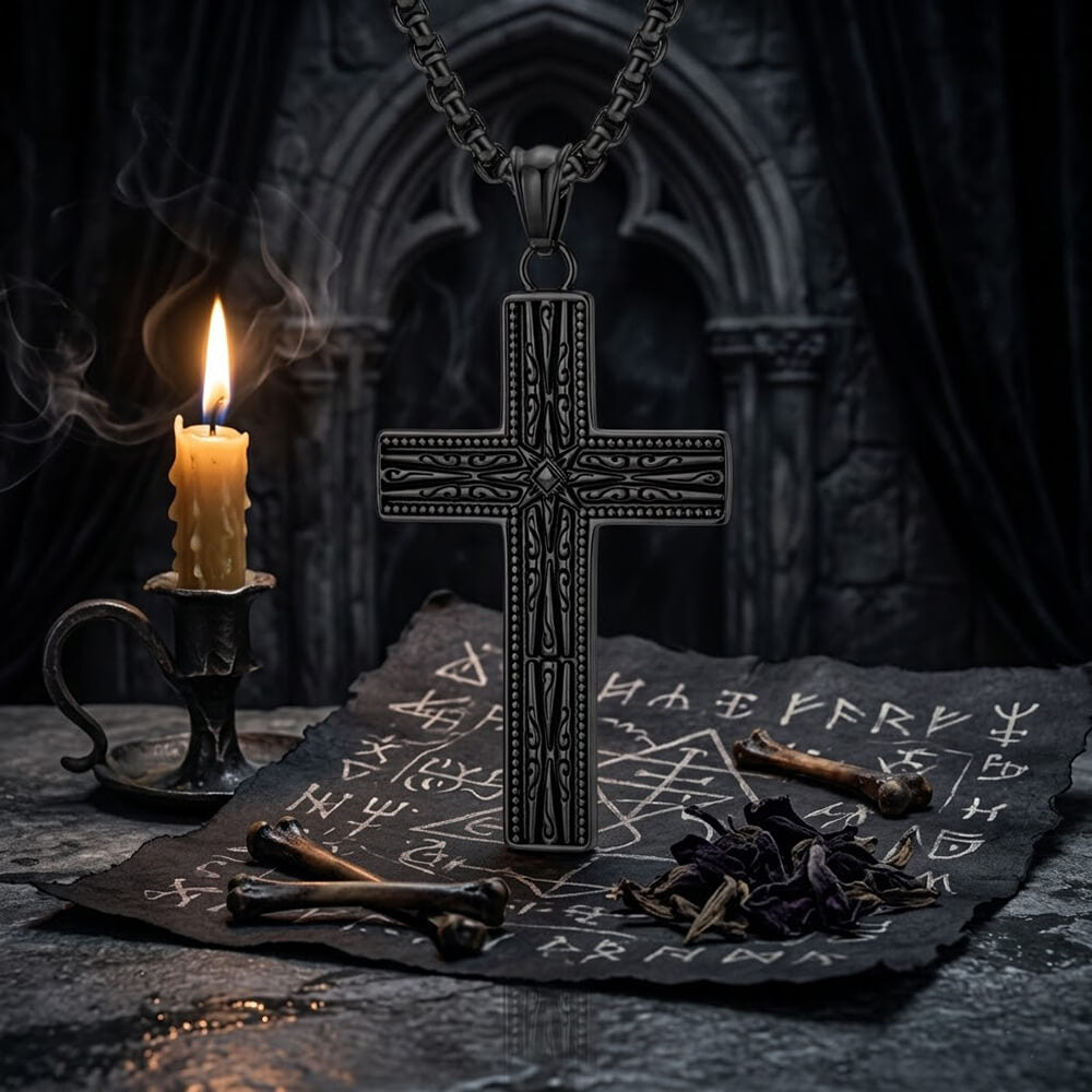 Punk Cross Gothic Pendant in Stainless Steel