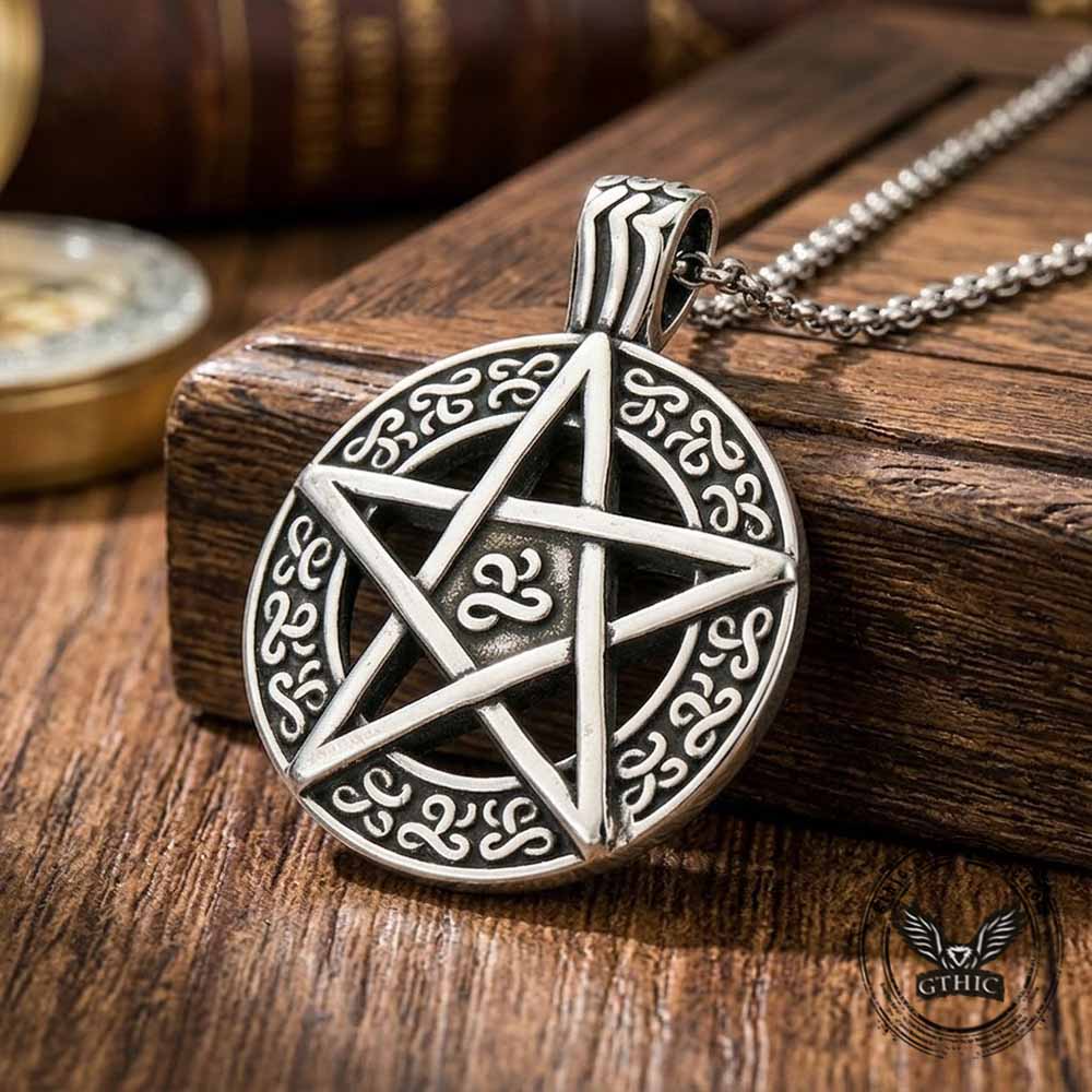 Punk Devil Eye Sun Moon Pendant in Stainless Steel