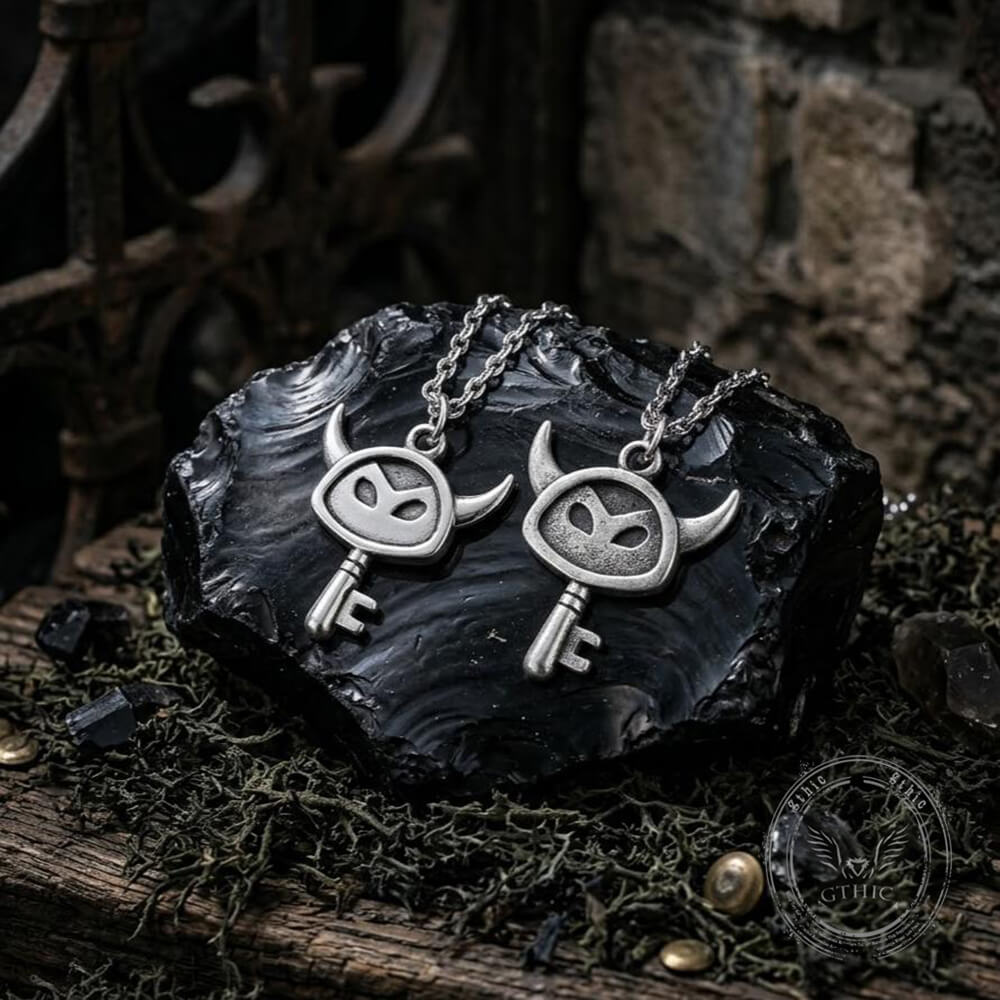 Punk Devil Key Pendant in Stainless Steel