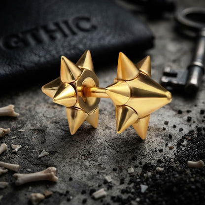 Punk Double-Sided Spiked Earrings in Stainless Steel