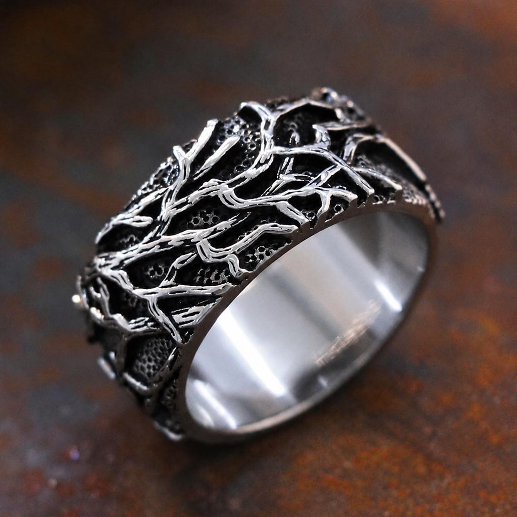 Retro Eagles Branch Ring in Brass