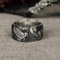 Retro Eagles Branch Ring in Brass