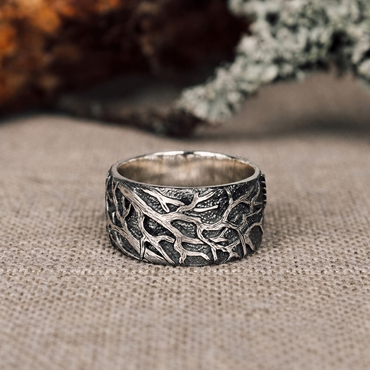 Retro Eagles Branch Ring in Brass