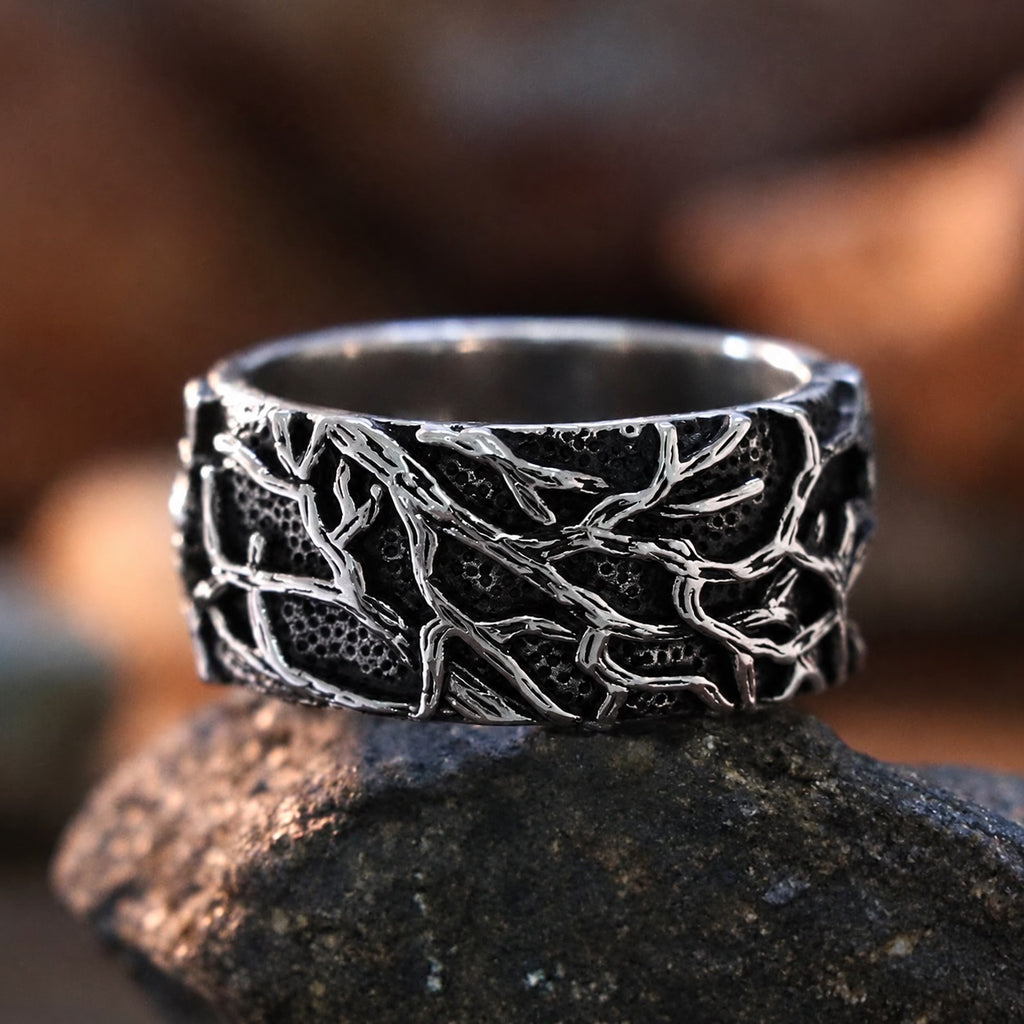 Retro Eagles Branch Ring in Brass