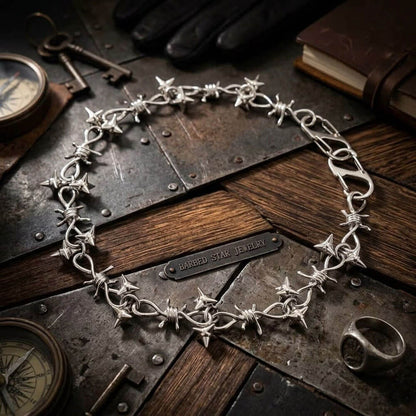 Punk Gothic Meteor Hammer Thorn Alloy Pants Chain