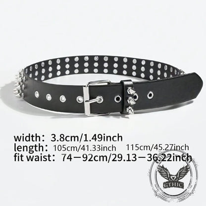 Punk Rock Spiked Rivet Handmade PU Leather Belt