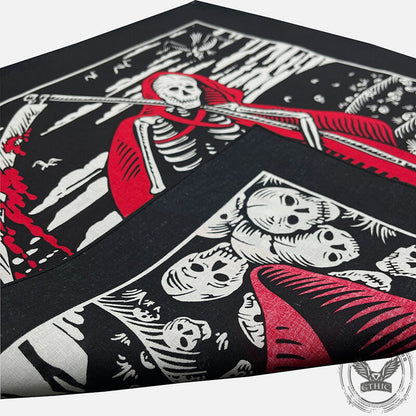 Punk Scythe Death Cotton Skull Square Scarf
