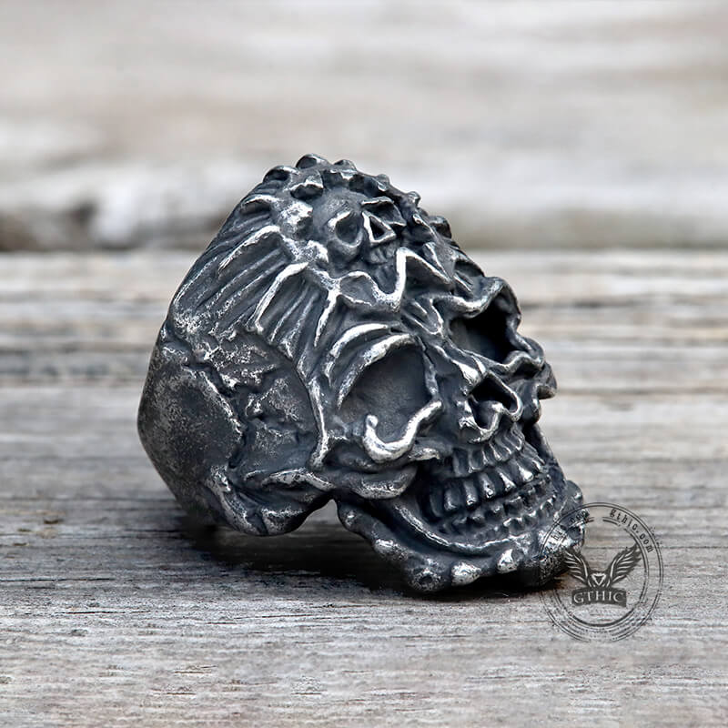 Punk Skull Design Stainless Steel Thumb Ring