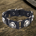Punk Skull Head PU Leather Adjustable Bracelet