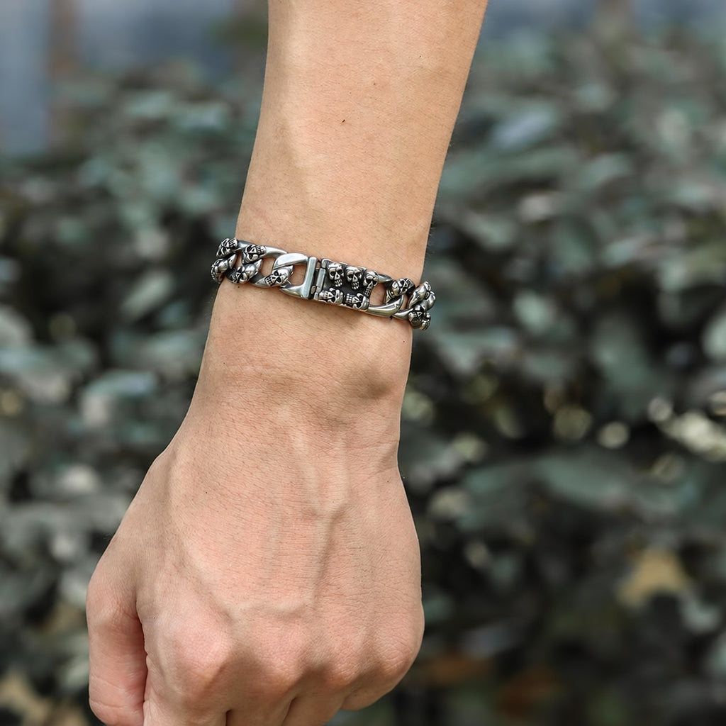Punk Skull Bracelet in Stainless Steel