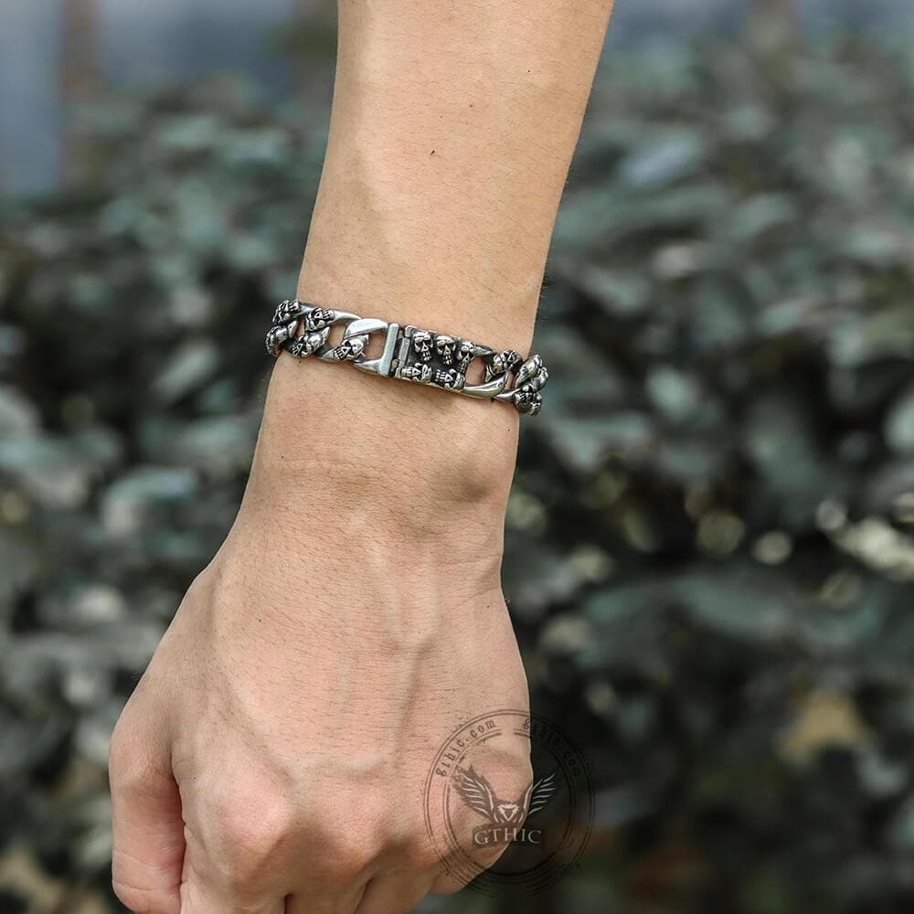 Punk Skull Bracelet in Stainless Steel