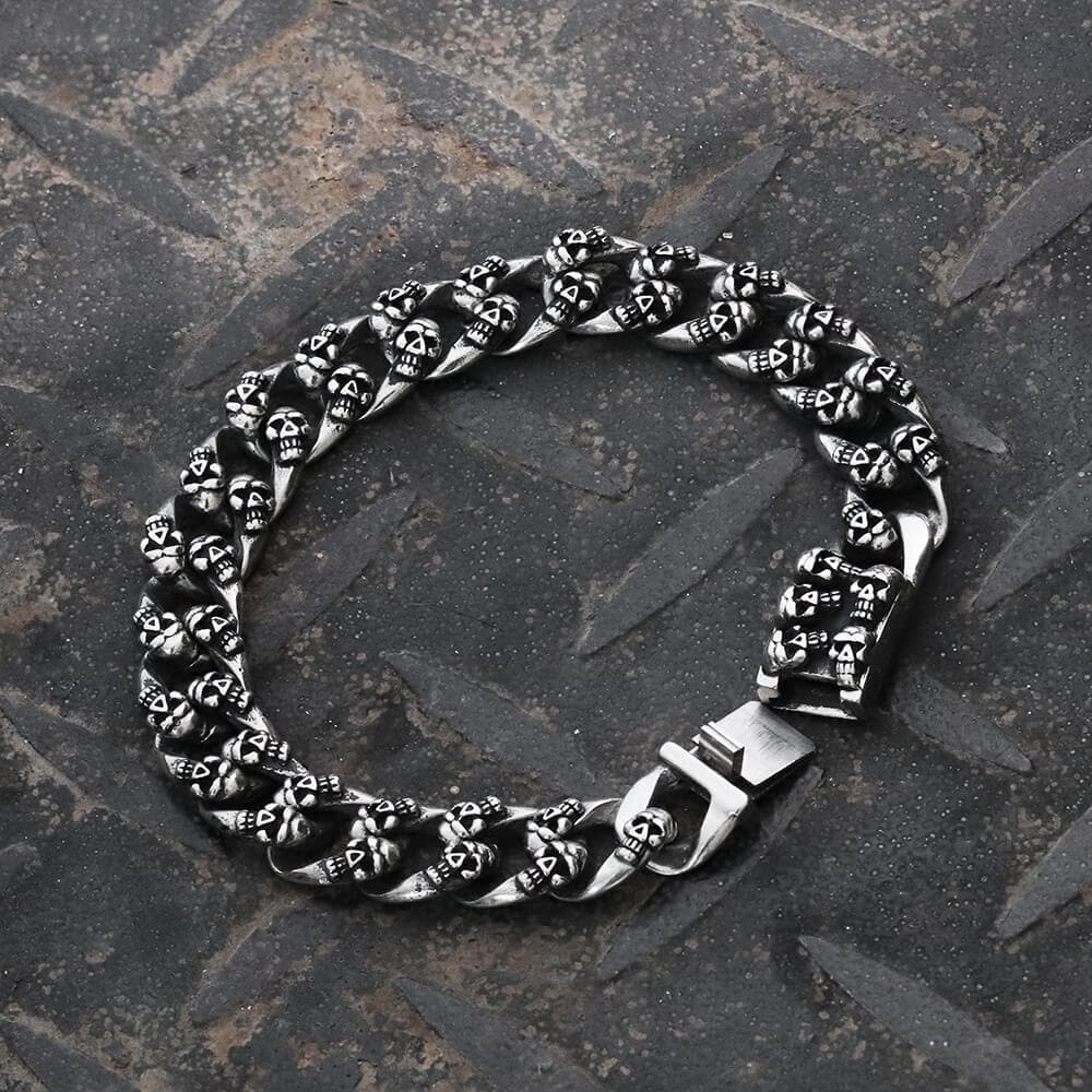 Punk Skull Bracelet in Stainless Steel