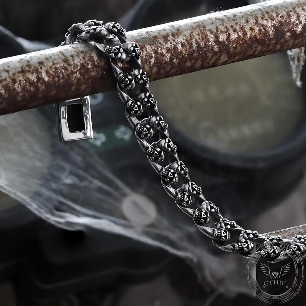 Punk Skull Bracelet in Stainless Steel