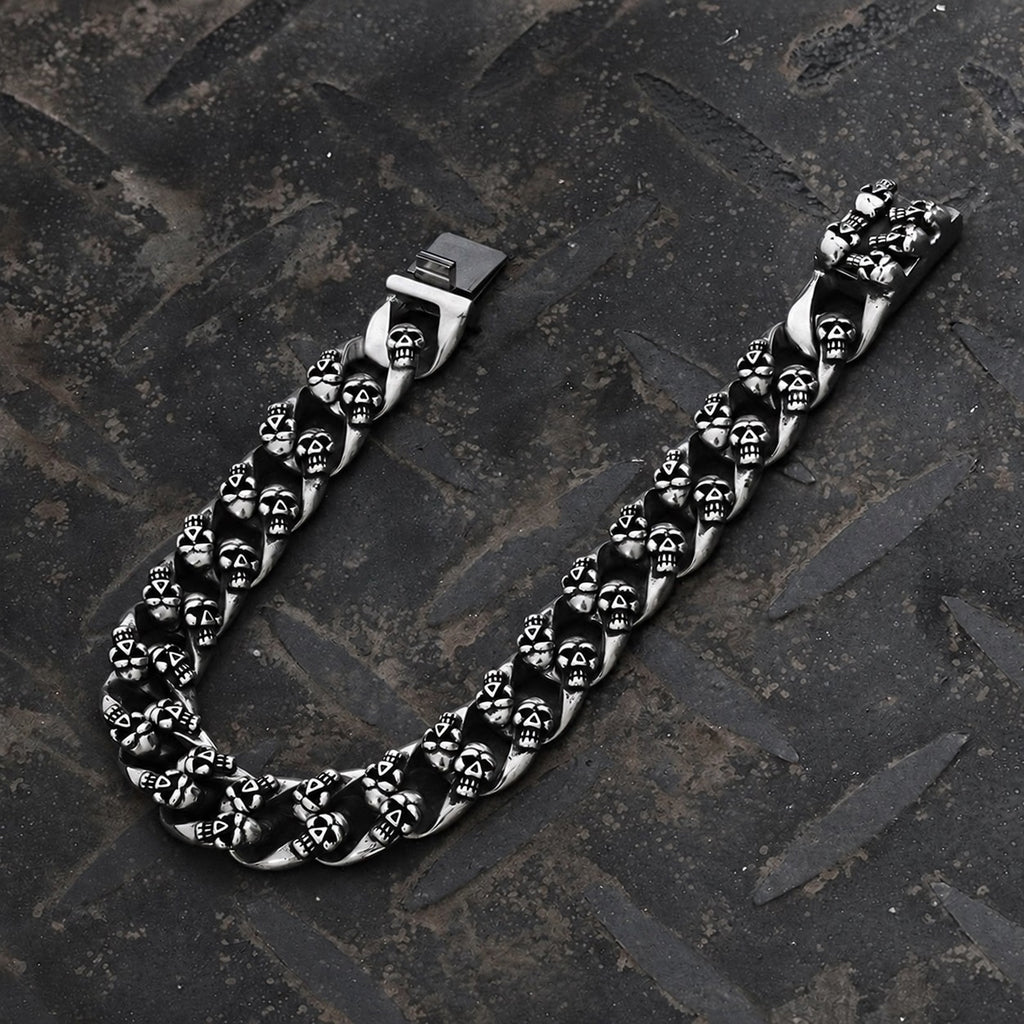 Punk Skull Bracelet in Stainless Steel