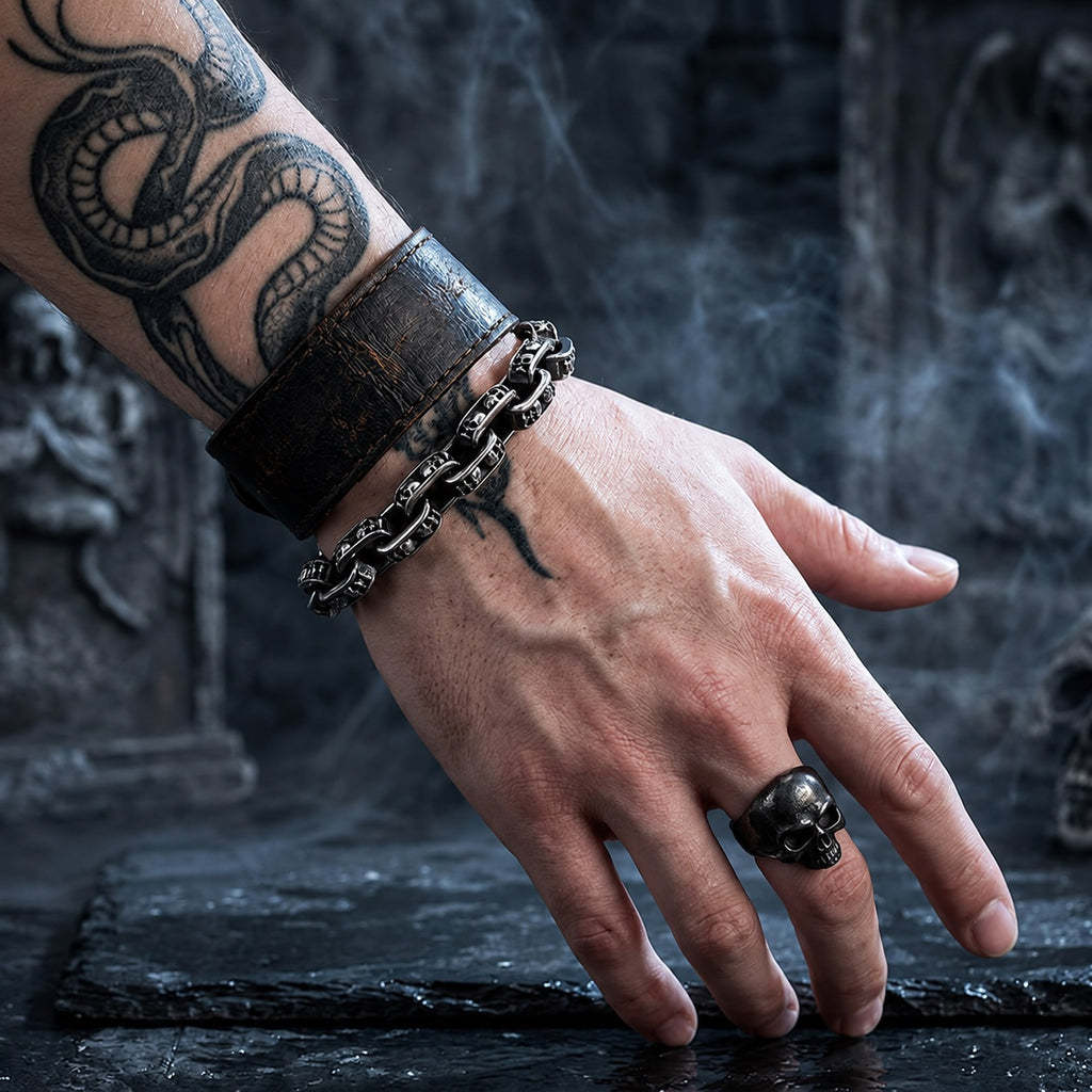 Punk Skull Bracelet in Stainless Steel